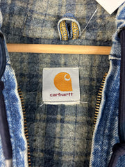 Vintage 90’s Carhartt Fleece Lined Denim Active Hooded Jacket