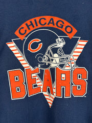 Vintage 80's Trench Chicago Bears Navy Crewneck