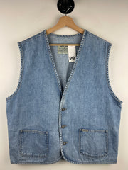 Vintage 90s Guess Light Wash Blue Denim Vest