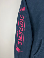 Supreme FW16 Rose Sleeve Navy Hoodie