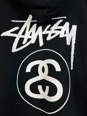 Stussy SS Link Contrast Stitch Black Hoodie