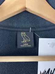 OVO Embroidered Black Quarter Zip Fleece Sweater
