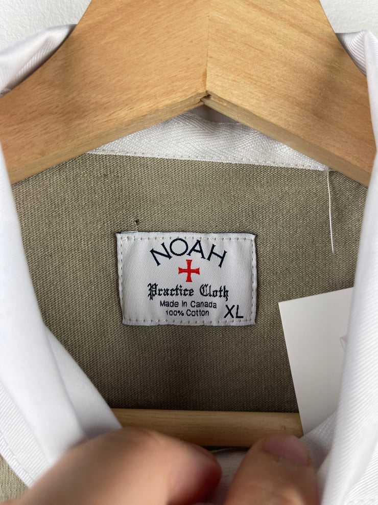 Noah Striped Beige Polo Rugby Long Sleeve