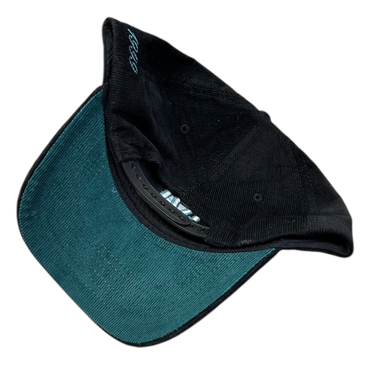 Studio 1999 LA Black & Teal Corduroy Snapback Hat