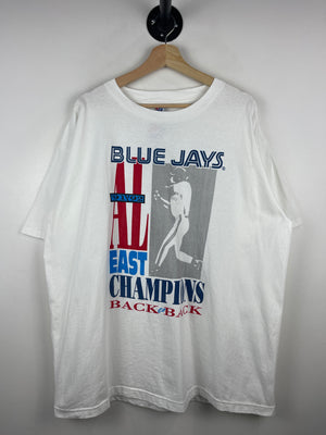 Vintage 90s MLB The Game Toronto Blue Jays AL East Champions White Tee