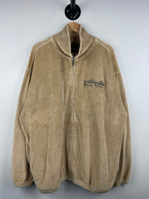 Vintage Marc Buchanan Pelle Pelle Beige Velour Track Jacket