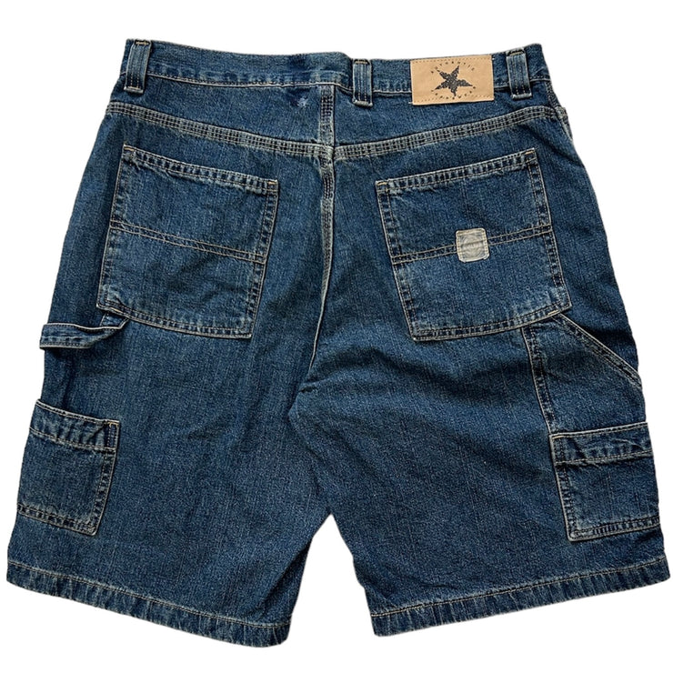 Vintage Y2K Faded Glory Carpenter Blue Denim Shorts