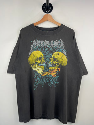 Vintage 90s Metallica Pushead Sad But True Faded Thrashed Black Tee