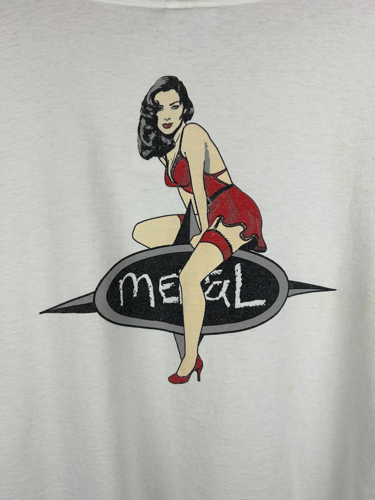 Vintage 90s Mental Girl White Tee