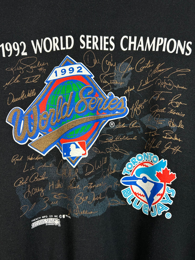 Vintage 1992 Toronto Blue Jays World Series Champions Black Crewneck