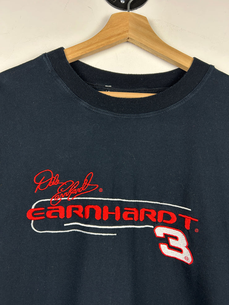 Vintage 90s Nascar Chase Dale Earnhardt Embroidered Black Tee