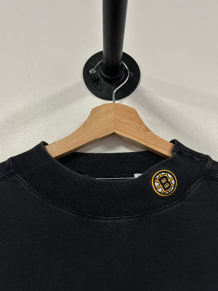 Vintage Boston Bruins Black CCM Mock Neck