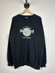 Vintage 90's Hard Rock Café Calgary Black Crewneck