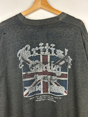 Vintage 90s Triumph British Motorcyles Thrashed Black Tee