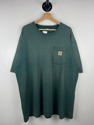 Vintage Carhartt Thrashed Green Pocket Tee