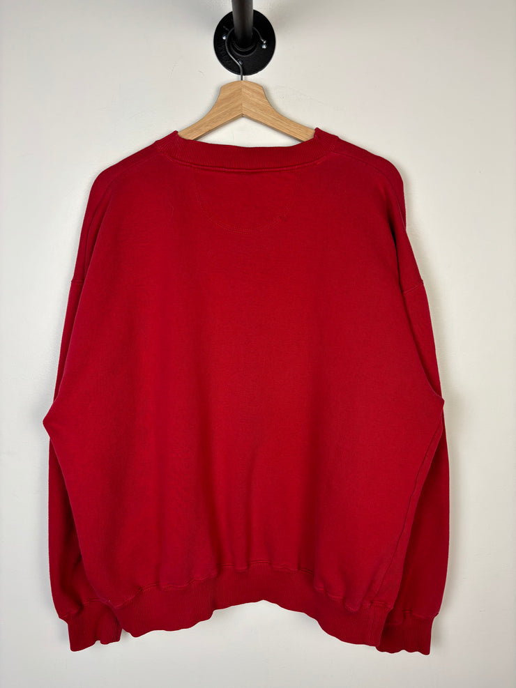 Vintage Starter Ohio State Buckeyes Embroidered Red Crewneck