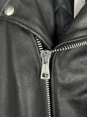 Vintage 80s Sears The Leather Shop Black Motorcyle Moto Black Leather