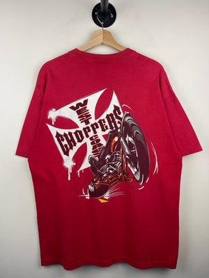 Vintage West Coast Choppers Motorcycle Red Tee