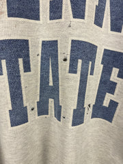 Vintage 90s Penn State Spellout Distressed Grey Crewneck