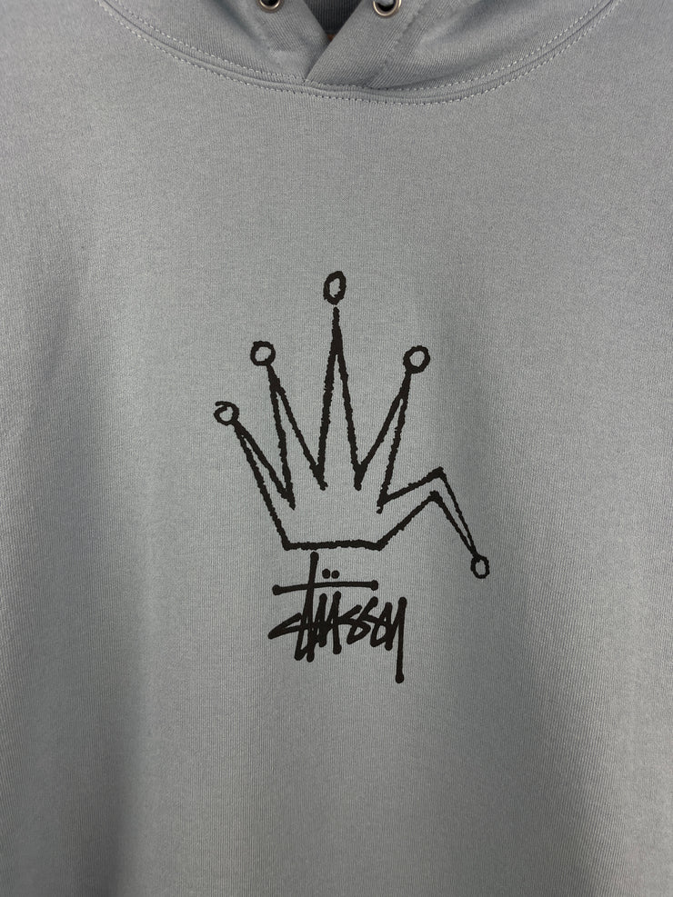 Stussy Broken Crown Steel Blue Hoodie