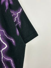 Vintage 90s Brooks & Dunn Stampede '93 Lightning All Over Print Black Tee
