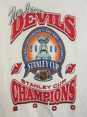 Vintage NHL New Jersey Devils Stanley Cup Champions White Tee