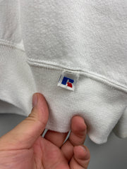 Vintage 90s Russell Athletic Blank White Crewneck