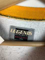 Vintage 90's Green Bay Packers Embroidered Spellout Grey Legends Athletic Crewneck