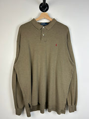 Vintage 90's Polo Ralph Lauren Brown Rugby Long Sleeve