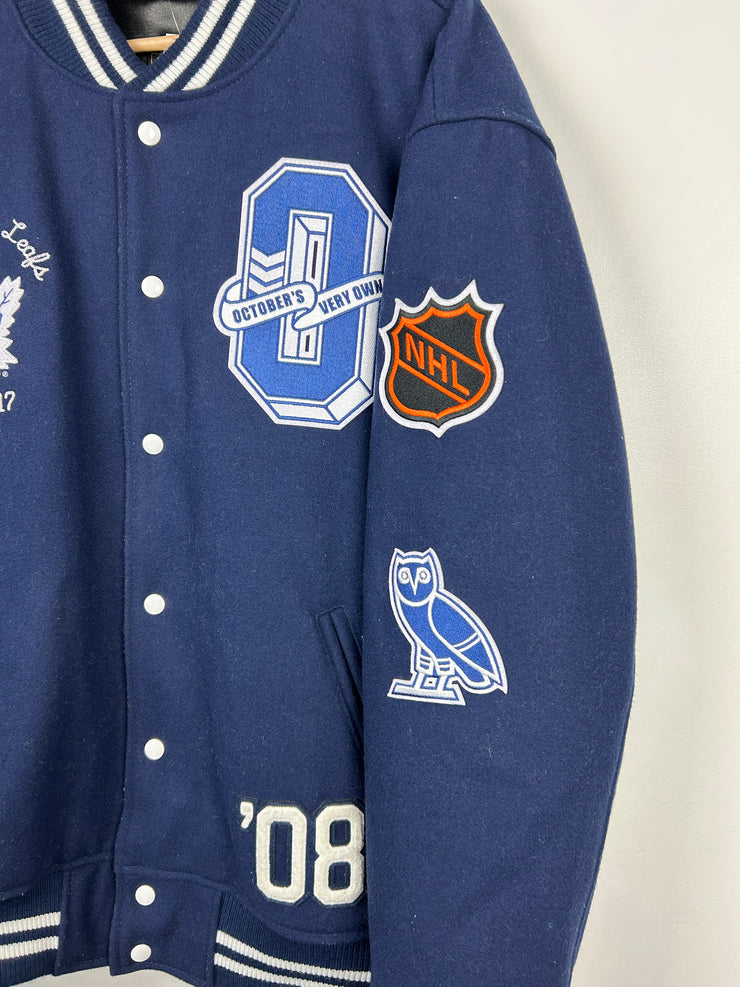 OVO X NHL Toronto Maple Leafs Navy Varsity Jacket