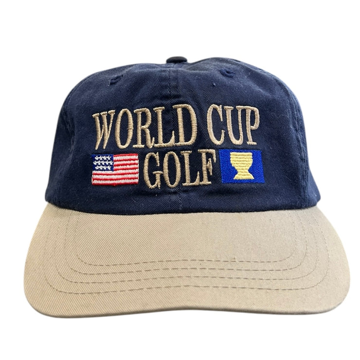 Vintage 90s Golf World Cup The Ocean Course Kawah Island Navy Strapback Hat