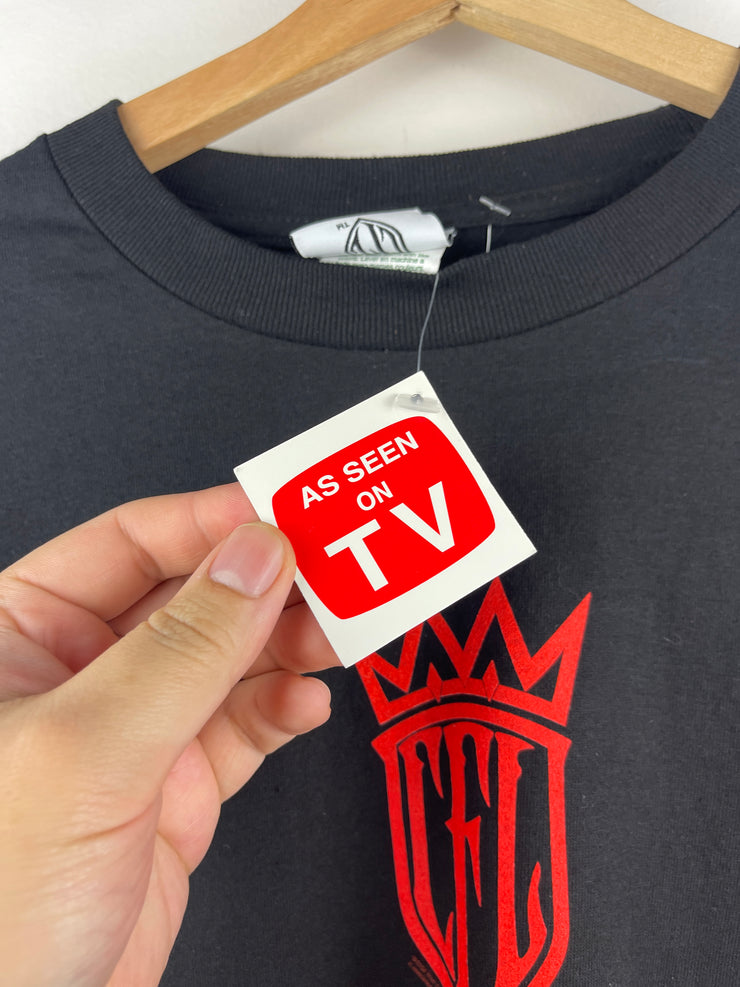 Vintage 2003 West Coast Choppers Flames Skull Black Long Sleeve