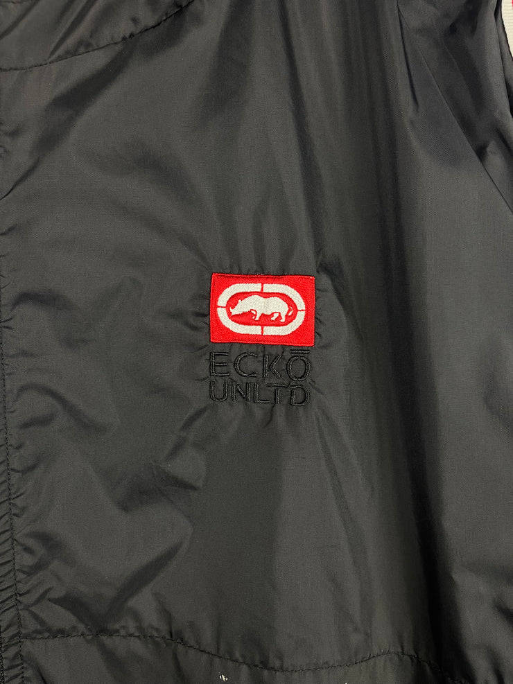 Vintage Y2K Ecko Black & Red Hooded Windbreaker