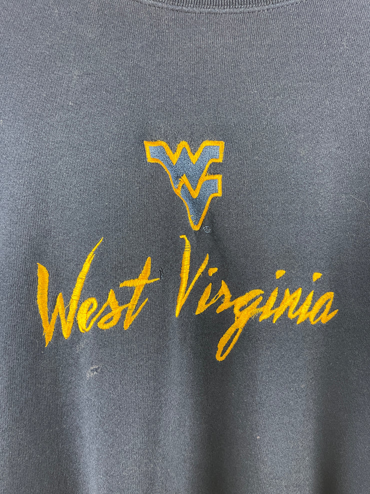 Vintage 90s West Virginia Embroidered Navy Crewneck