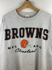 Vintage NFL Cleveland Browns Spellout Grey Tee