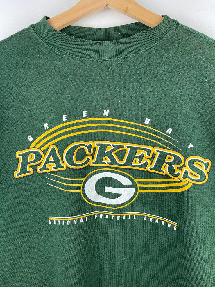Vintage 90s NFL Logo 7 Green Bay Packers Green Crewneck