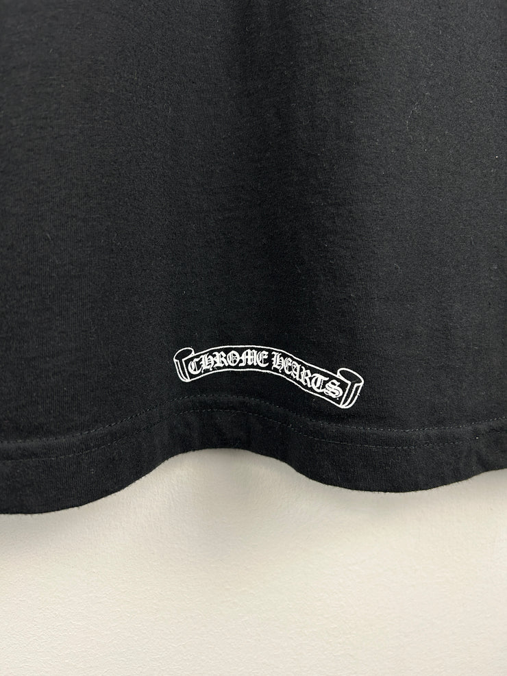 Chrome Hearts Shoulder Logo Spellout Black Tee