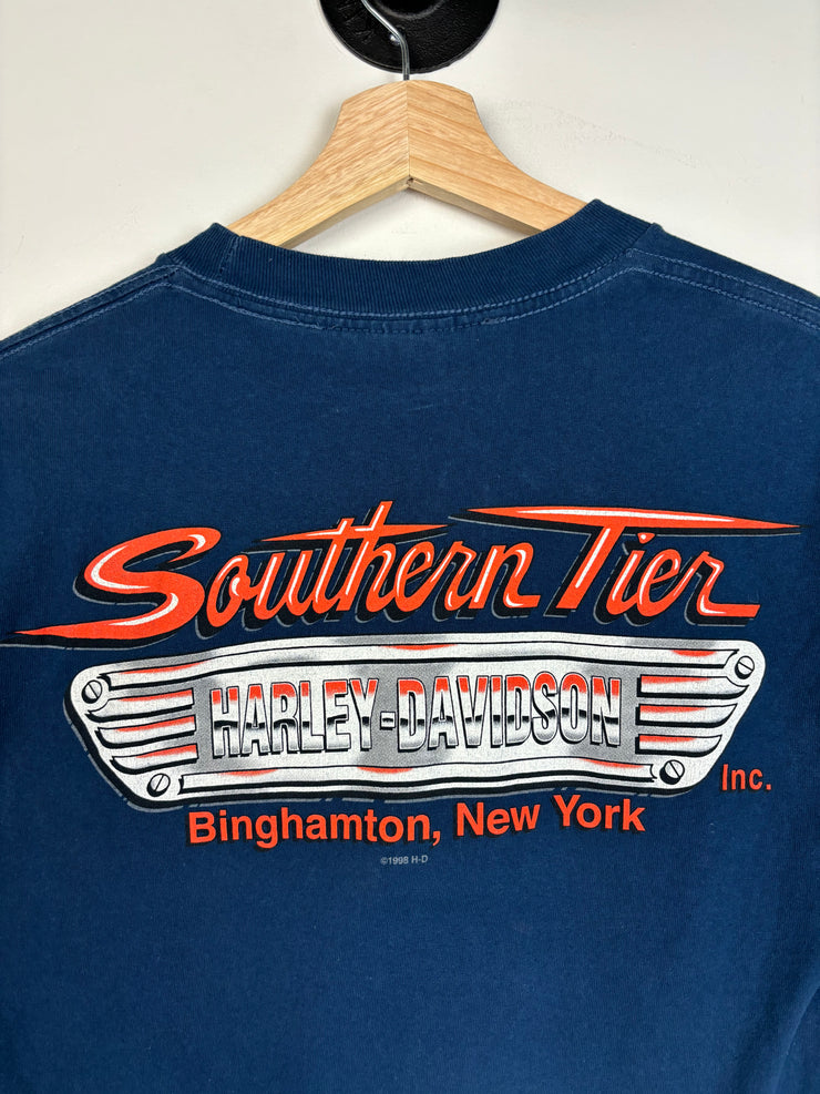 Vintage 1998 Harley Davidson New York Blue Tee