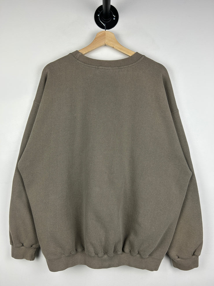 Vintage 90s Nike Mini Swoosh Mocha Brown Crewneck