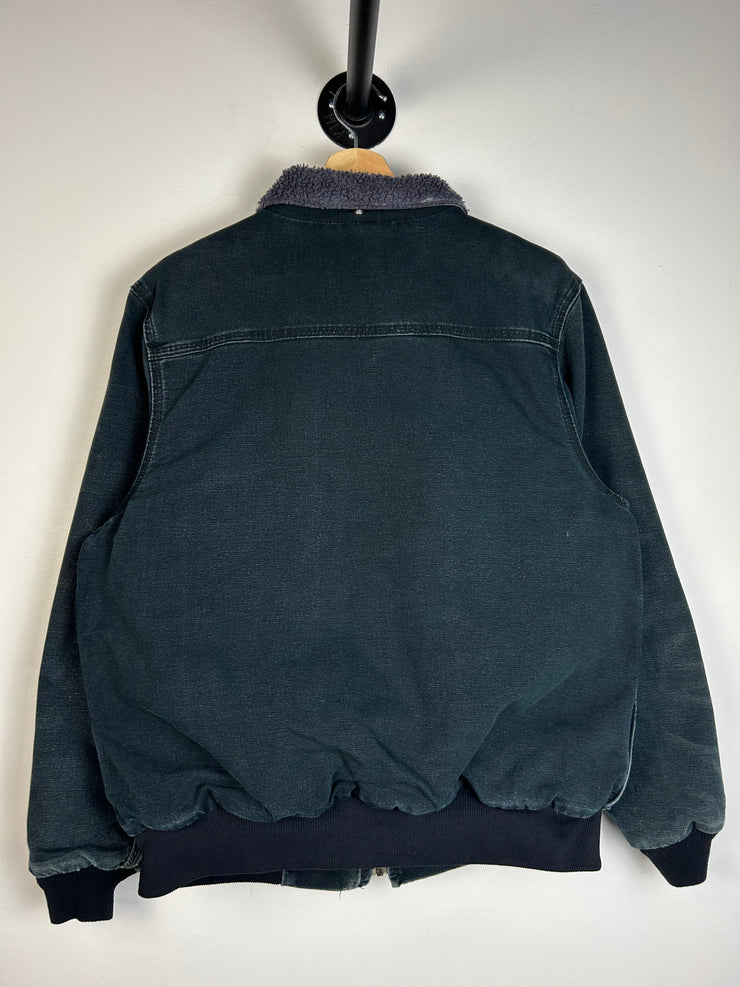 Vintage Y2K Carhartt Sherpa Lined Cropped Black Jacket