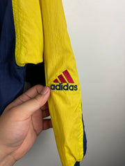 Vintage 90s Adidas 3 Stripe Navy & Red Reversible Windbreaker