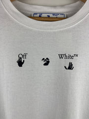 Off White Blue Marker Arrows White Tee