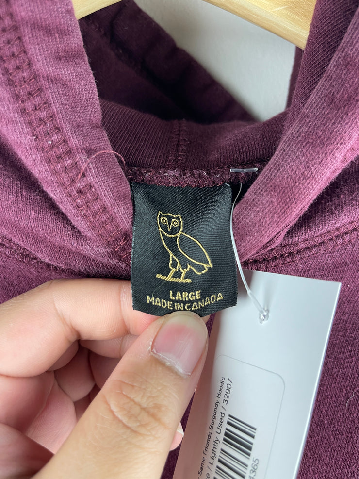 OVO Same City Same Friends Burgundy Hoodie