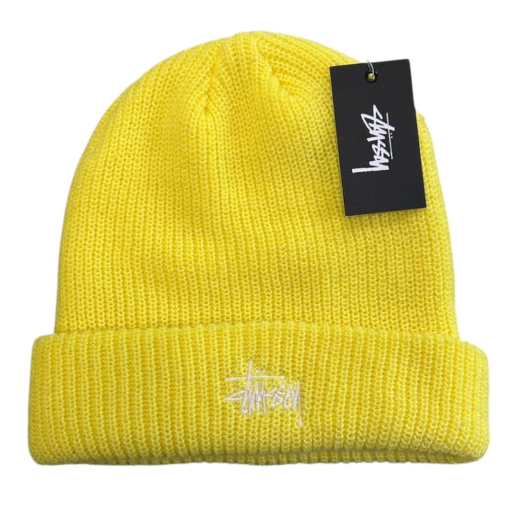 Stussy Script Cuff Yellow Beanie