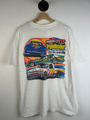 Vintage 1997 Nascar Pennzoil Triple Header White Tee