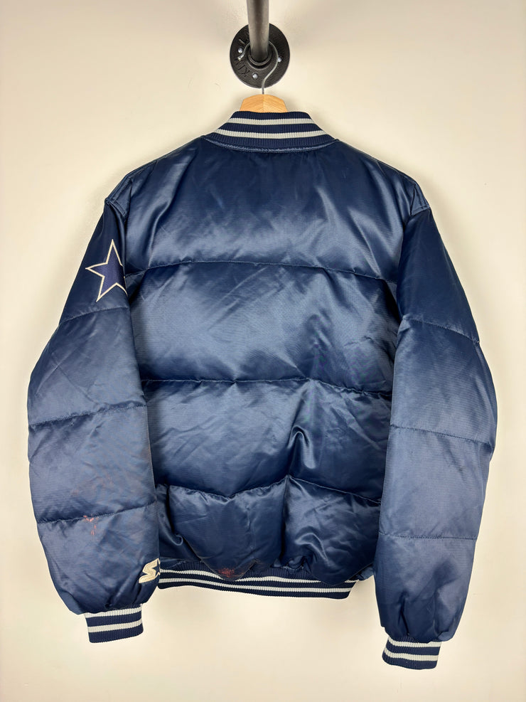 Vintage 90s NFL Starter Dallas Cowboys Navy Puffer Jacket