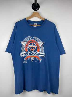 Vintage 90s Binghamton Mets Baseball Blue Tee