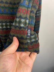 Vintage Chaps Aztec Multi Colour Half Zip Fleece Sweater