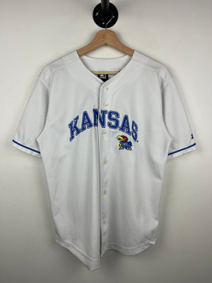 Vintage Starter Kansas Jayhawks White Baseball Jersey