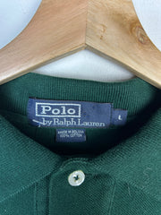 Vintage 90s Polo Ralph Lauren Green Polo Rugby Long Sleeve